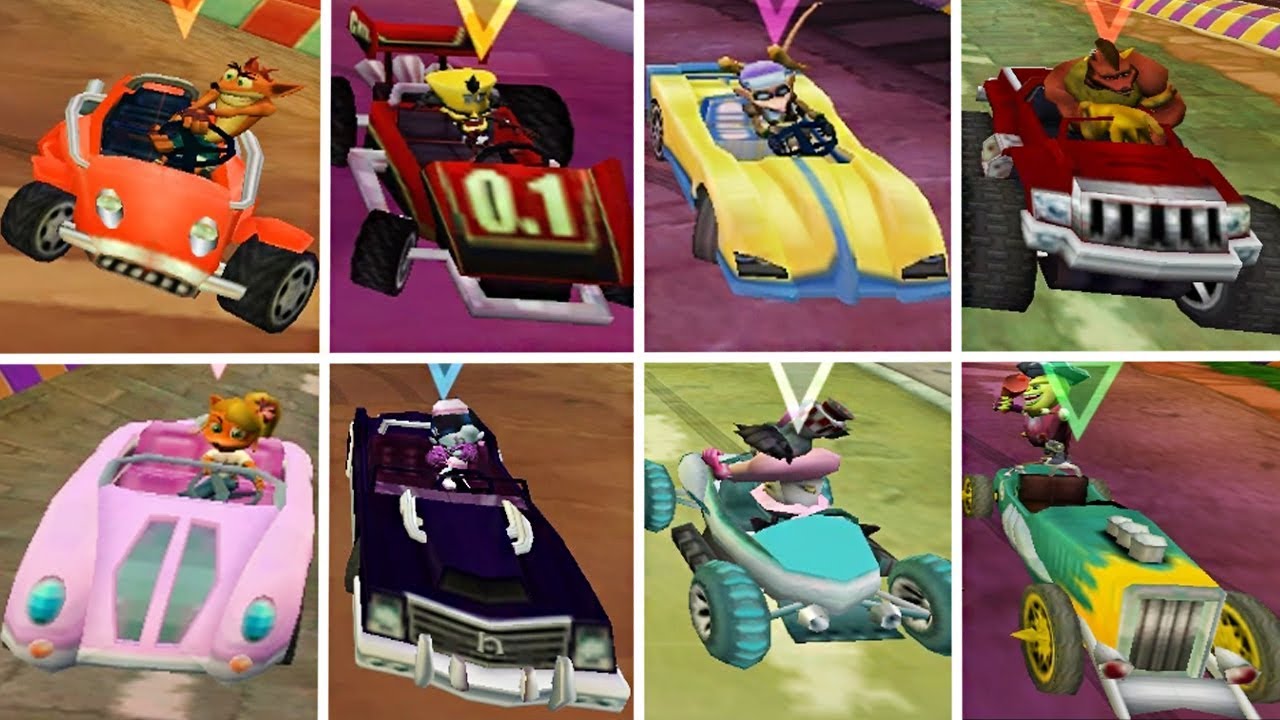 Crash Tag Team Racing - All Cars & Skins | Road To CTR Nitro-Fueled