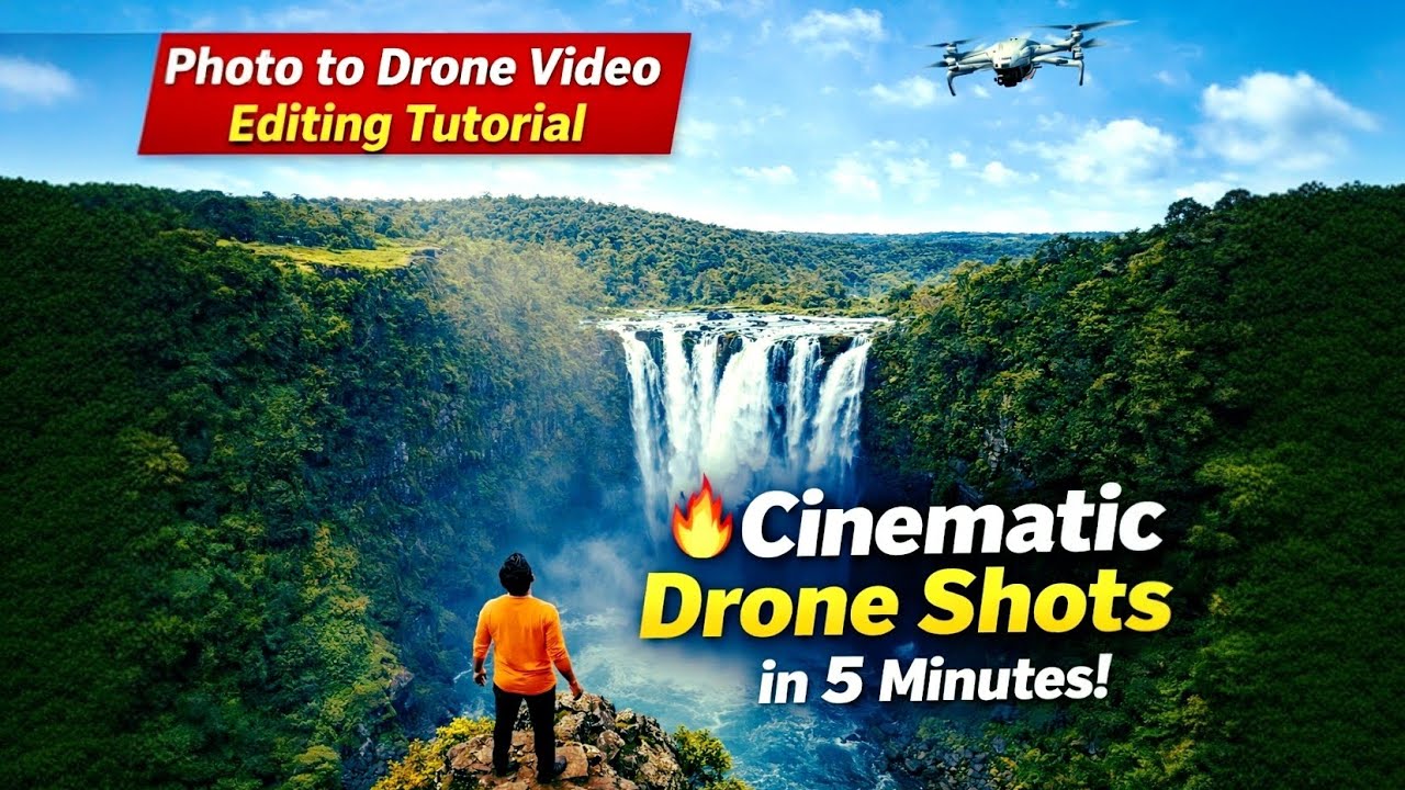 Photo to Drone Video Editing Tutorial 🔥 Cinematic Drone Shots in 5 Minutes!