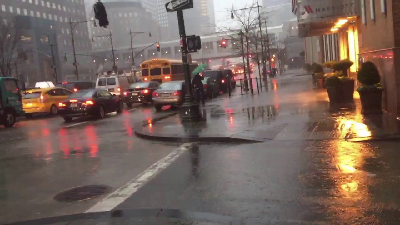 Heavy Rainstorm hitting New York