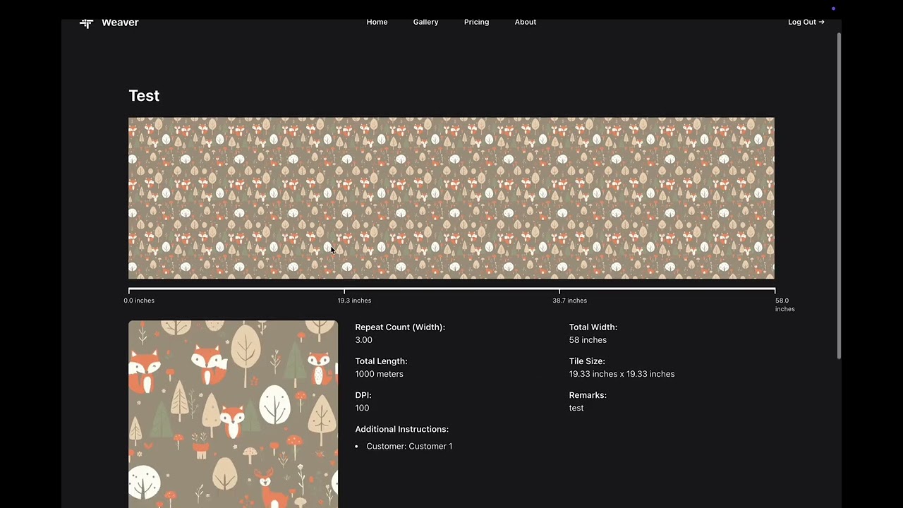 Share Printing Instructions, Set DPI of Textile Designs using AI | Weaver AI Printing Tool
