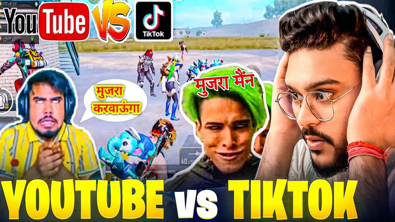 Youtube Vs Tiktok Pubg Mobile 😂@AntaryamiGaming Funny Moments Reaction @ThorGaming77 