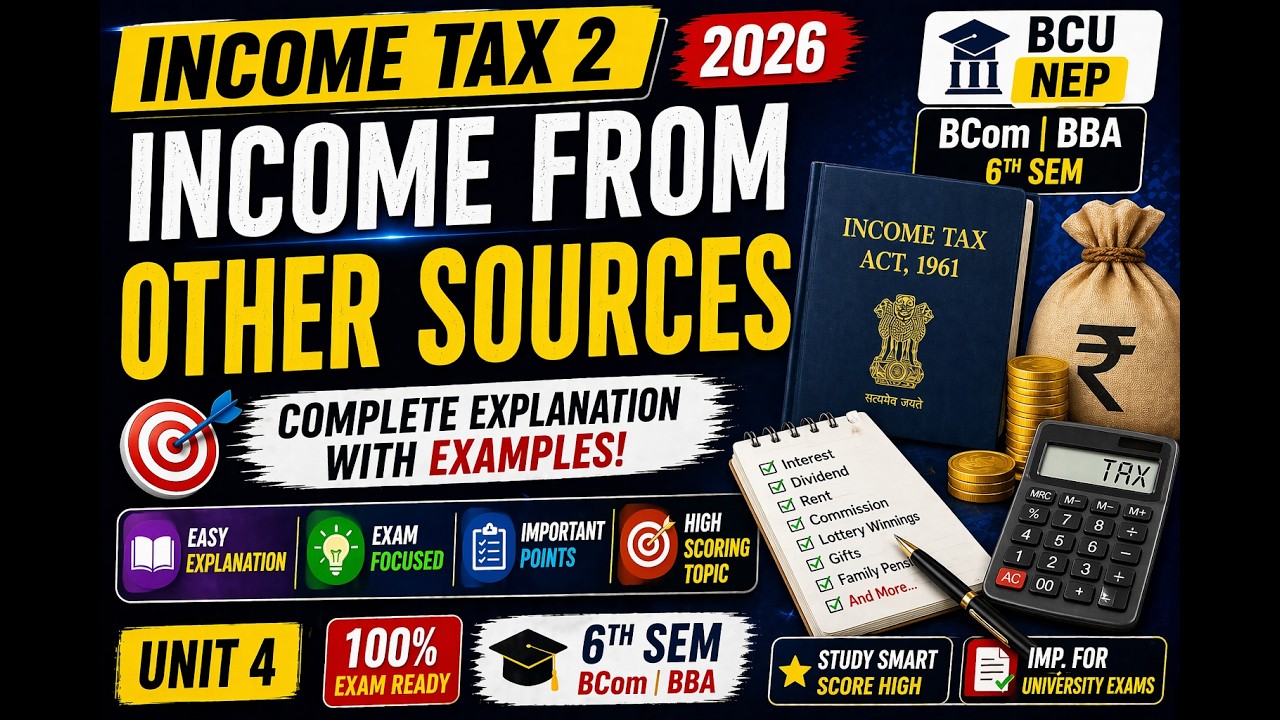 Income from other sources 6th sem income tax 2 l BCom BBA NEP bcu l rj angry bird