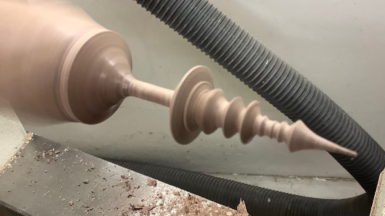 Turning FINIAL SPINDLE | Woodturning [Christmas Ornament Demonstration]