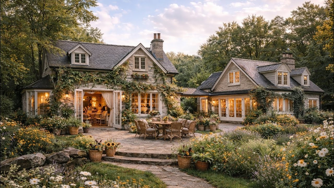 The Coziest Dream Home Tour 🌿 Stone Cottage, Garden Dinner & Spa Bath