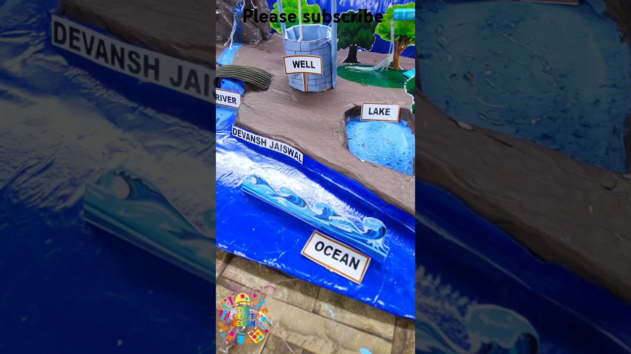 project on sources of water #shorts #shortvideo #youtubeshorts #project #craft #trending #3dproject
