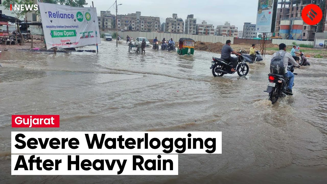 Heavy Rain Causes Severe Waterlogging At Several Places In Gujarat