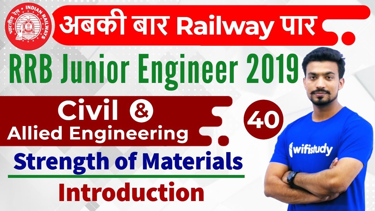 9:00 PM - RRB JE 2019 | Civil Engg by Sandeep Sir | Strength of Materials (Introduction)