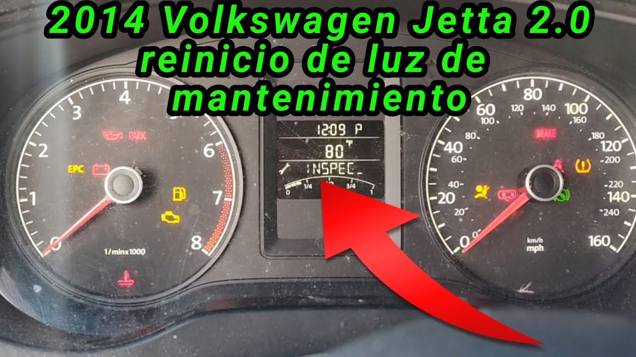 2014 Volkswagen Jetta 2.0 Cómo reiniciar la luz de mantenimiento (How to reset the maintenance light
