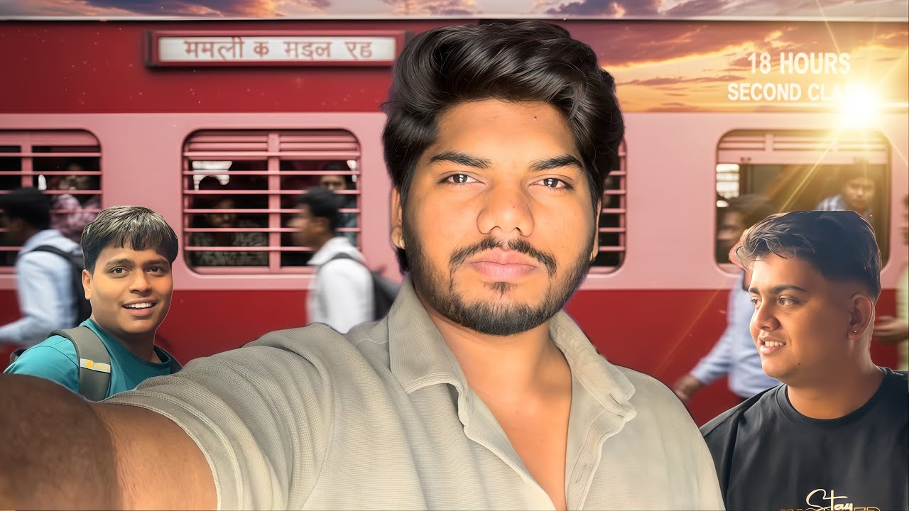 Spending 18 Hour in TRAIN with Buddies (Mumbai to UP) 🚂 VLOG-08