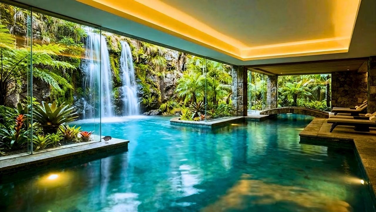 Unwind Your Mind 🌿 | Peaceful Waterfall Pool Sounds for Deep Focus & Relaxation