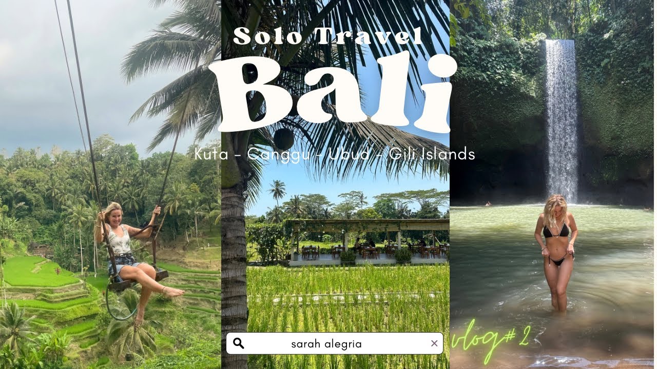 Solo Travel Bali Vlog 2 🌾 - Kuta 🏄🏼‍♀️, Canggu🌴, Ubud🐒, Gili Islands 🏝️ I Sarah Alegría