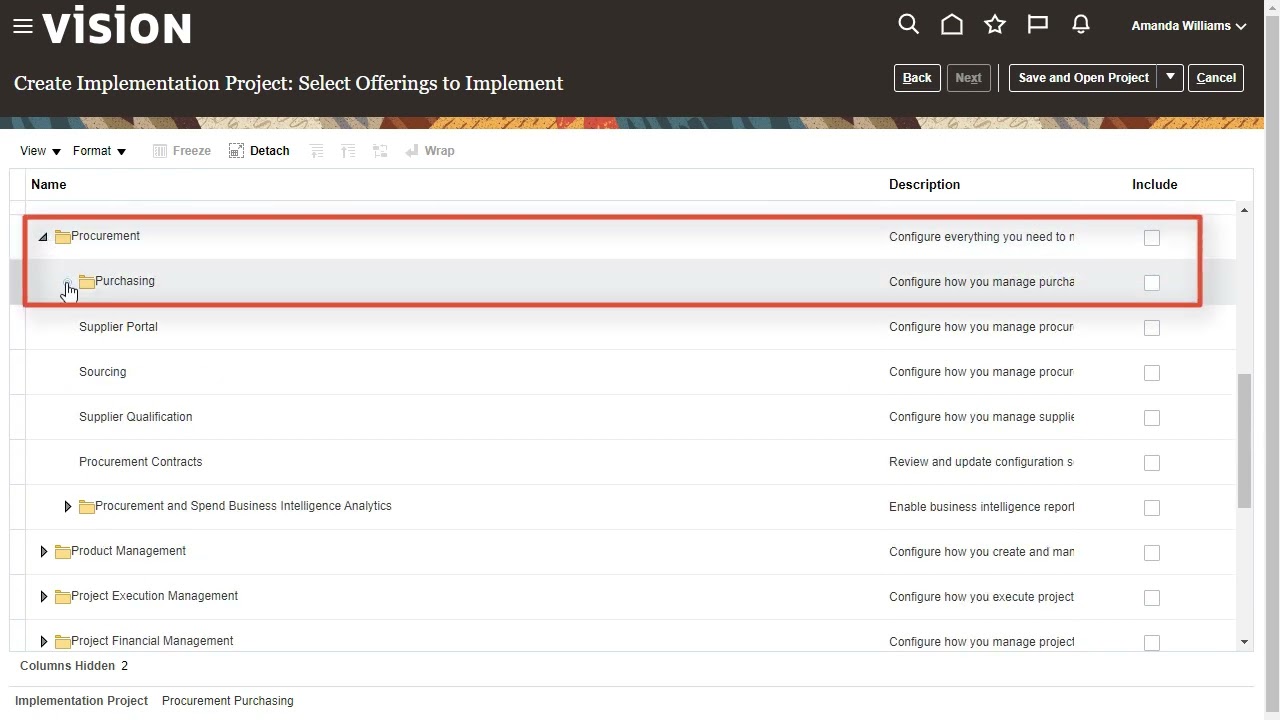 Setup | Manage setup using implementation projects