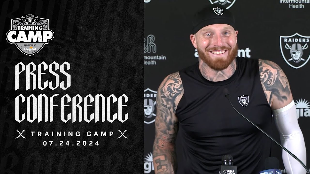 Maxx Crosby, Davante Adams, Aidan O'Connell and Gardner Minshew Presser - 7.24.24 | Raiders | NFL