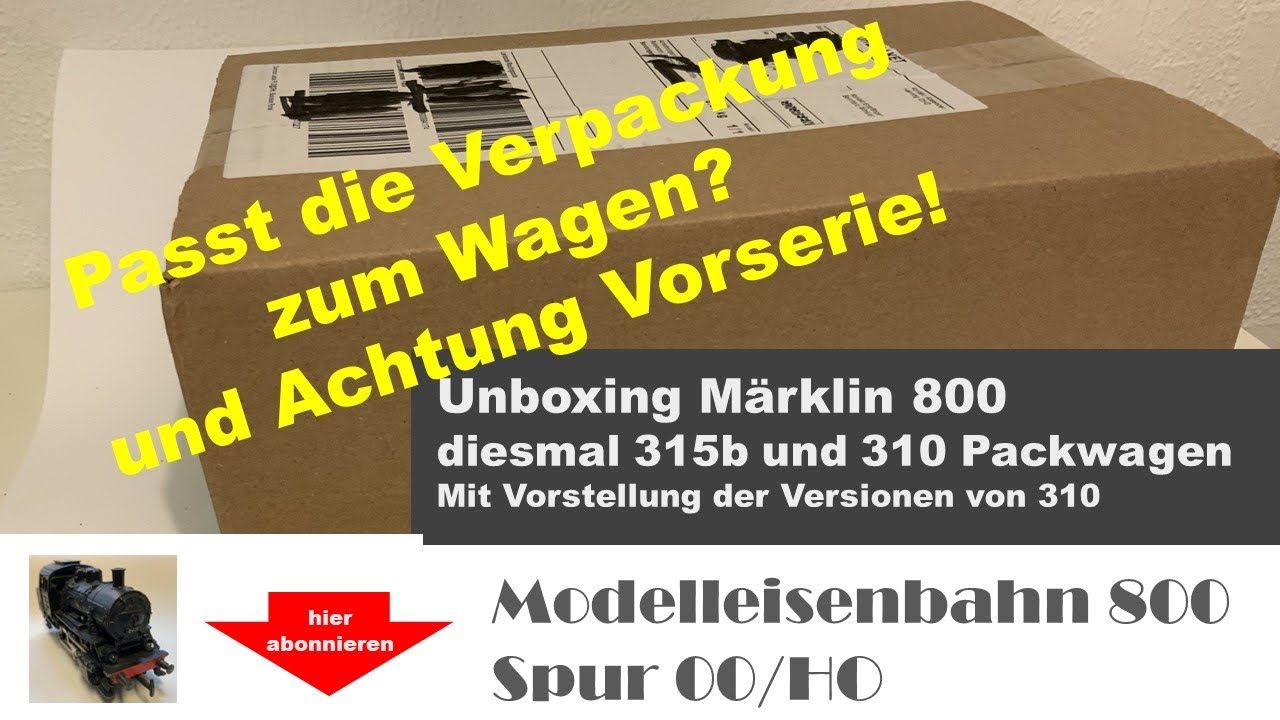 Unboxing M&auml;rklin 800 - diesmal 310 und 315b,&hellip; mit Rautenkarton der 40er Jahre,&hellip;und Vorserie