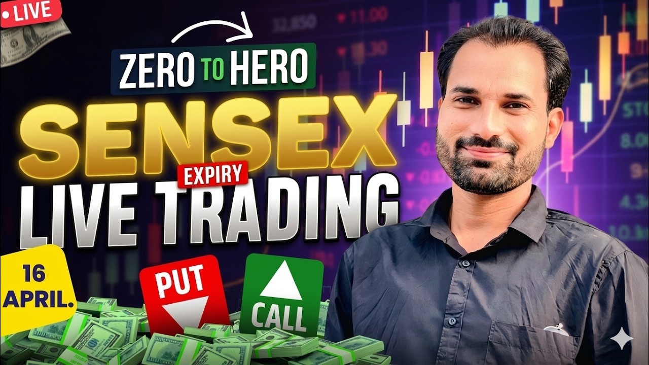 🔥Sensex Expiry live Nifty Live | 16 April  LIVE Market | Krishna bull live 🚀📉