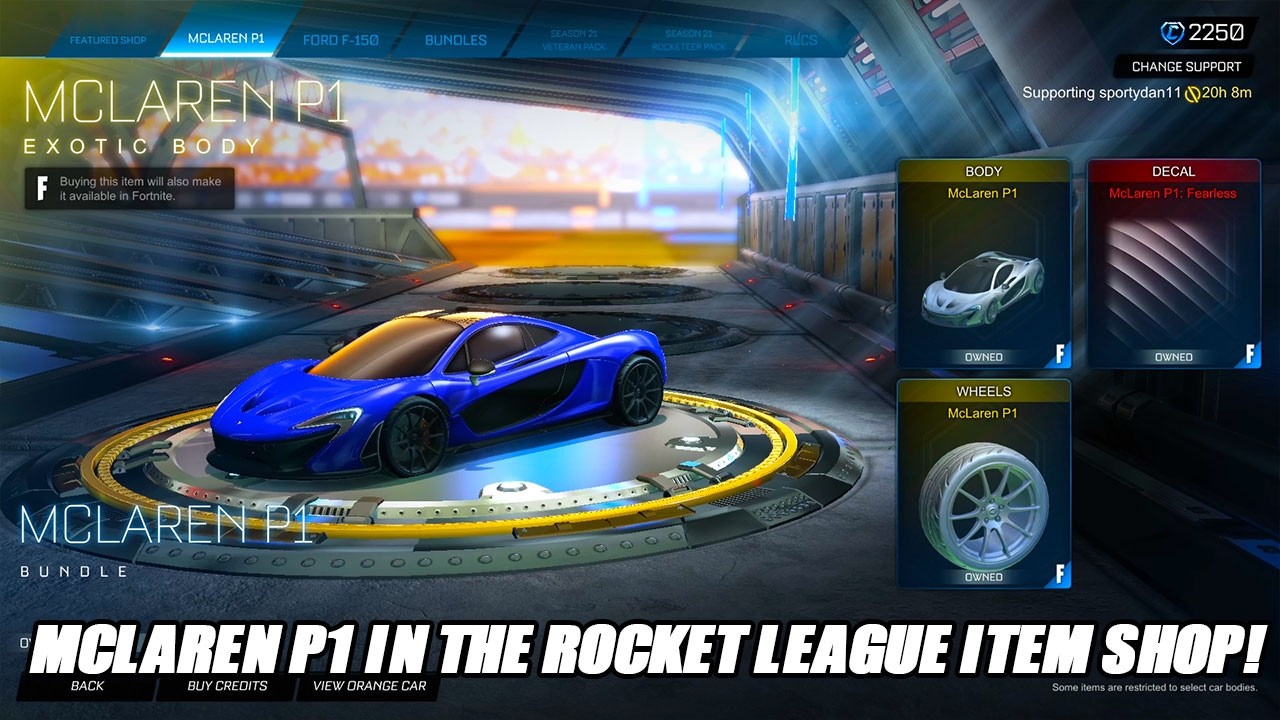 *НОВИНКА* McLaren P1 в магазине предметов Rocket League ПРЯМО СЕЙЧАС!! - Обновление магазина пред...