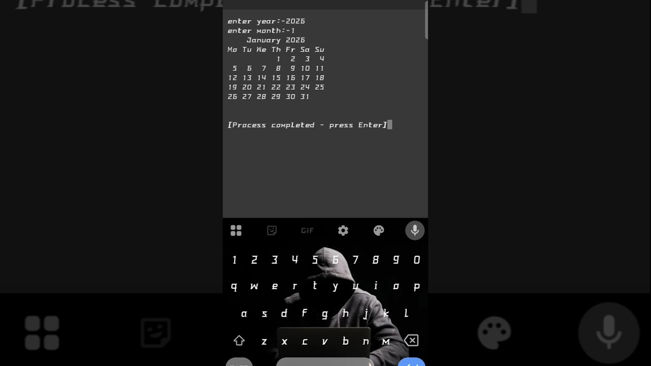 calendar python me 🗓️ 