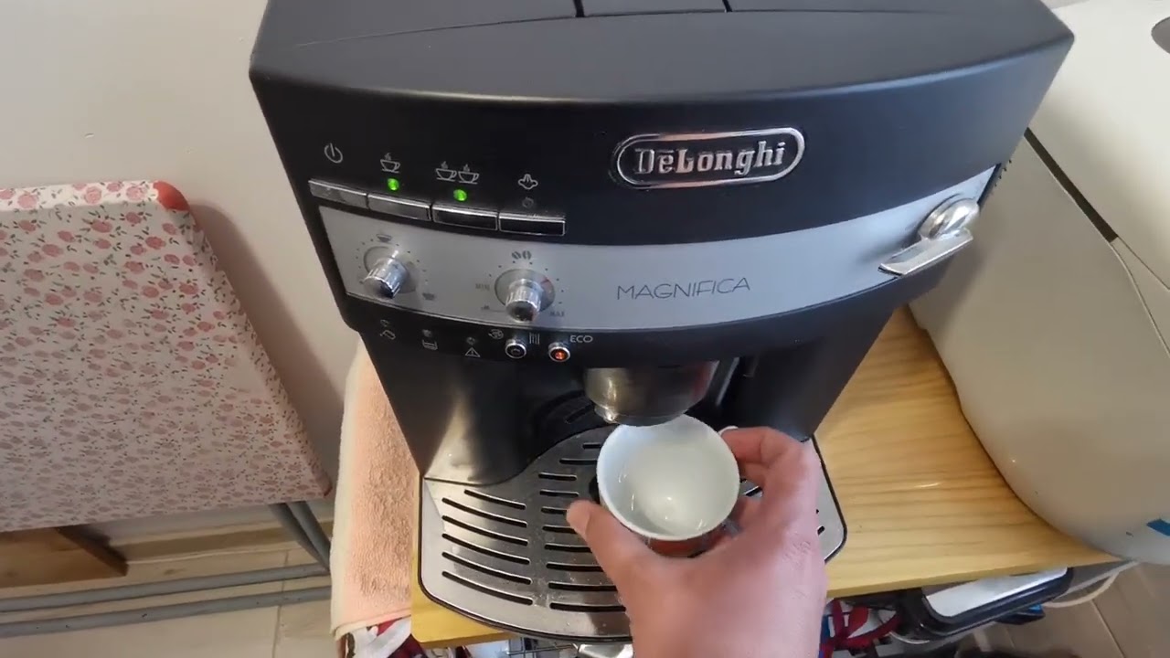 Delonghi Magnifica , espresso cu cafea macinata , cum se face ?