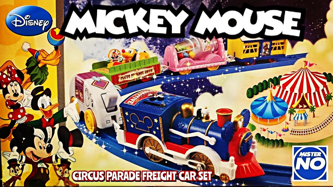 TOMY PLARAIL 196: MICKEY MOUSE CIRCUS PARADE FREIGHT CAR SET
