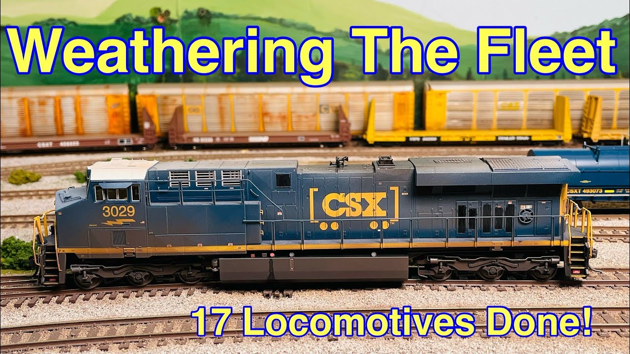 Weathering My Fleet of CSX and Norfolk Southern HO Locomotives