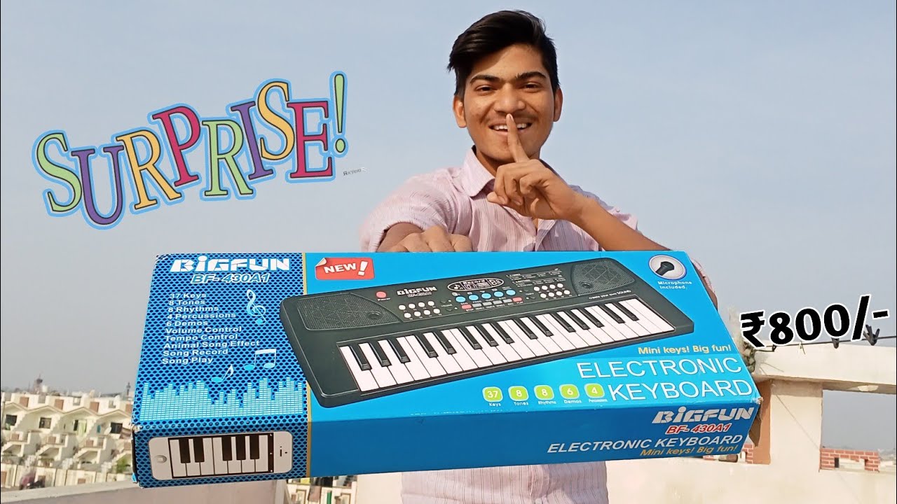🥰Hitesh को दिया Surprise 🎹 - BigFun 37 Key Piano Keyboard – Piano Unboxing – Piano Price ₹800/- Rs..