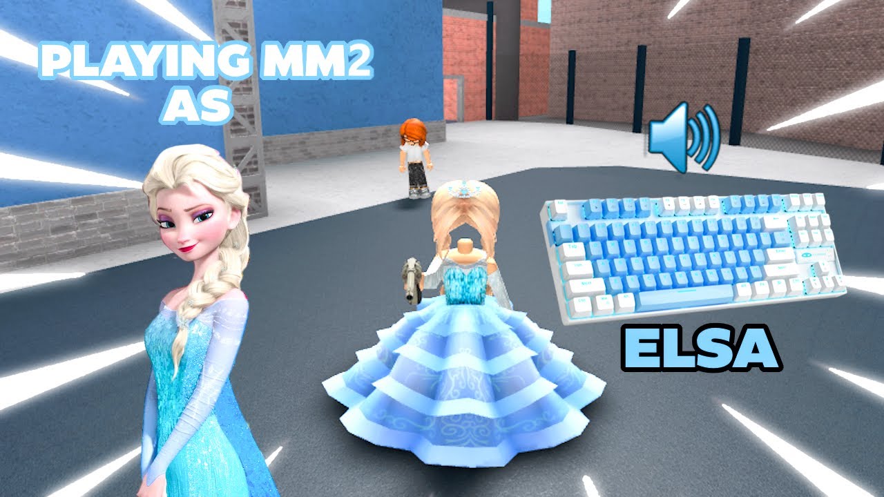 ELSA DESTROYS TEAMERS IN MM2 + GAMEPLAY (KEYBOARD ASMR)