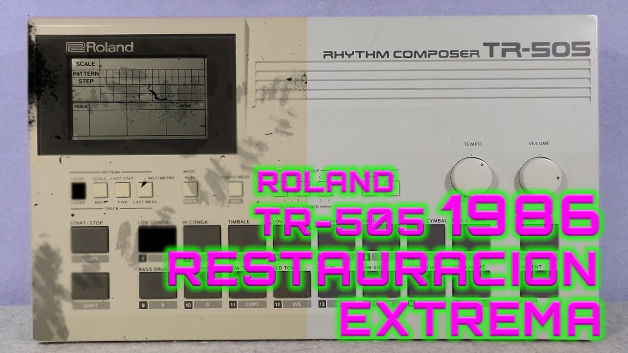 🥁 DRUM MACHINE RESTORATION ROLAND TR-505 (1986)🥁 RESTAURACION ROLAND TR-505 DE 1986 🥁