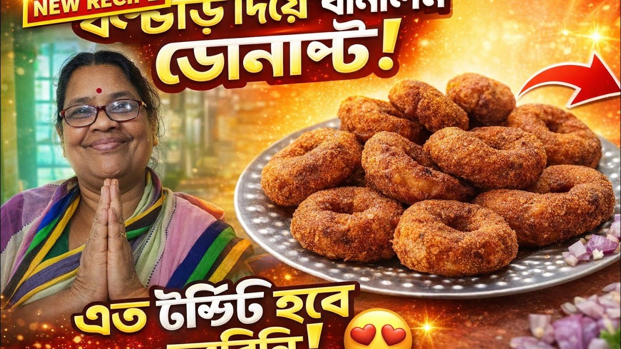 এঁচোড়ের ডোনাট রেসিপি | বাইরে মচমচে ভিতরে নরম 😋