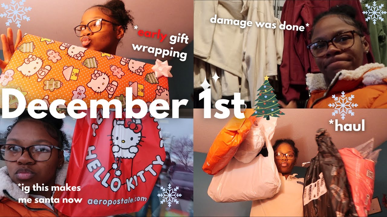 CHRISTMAS SHOP WITH ME🎄| gift wrapping,spending time w/bf,going bankrupt | Vlogmas Day 1