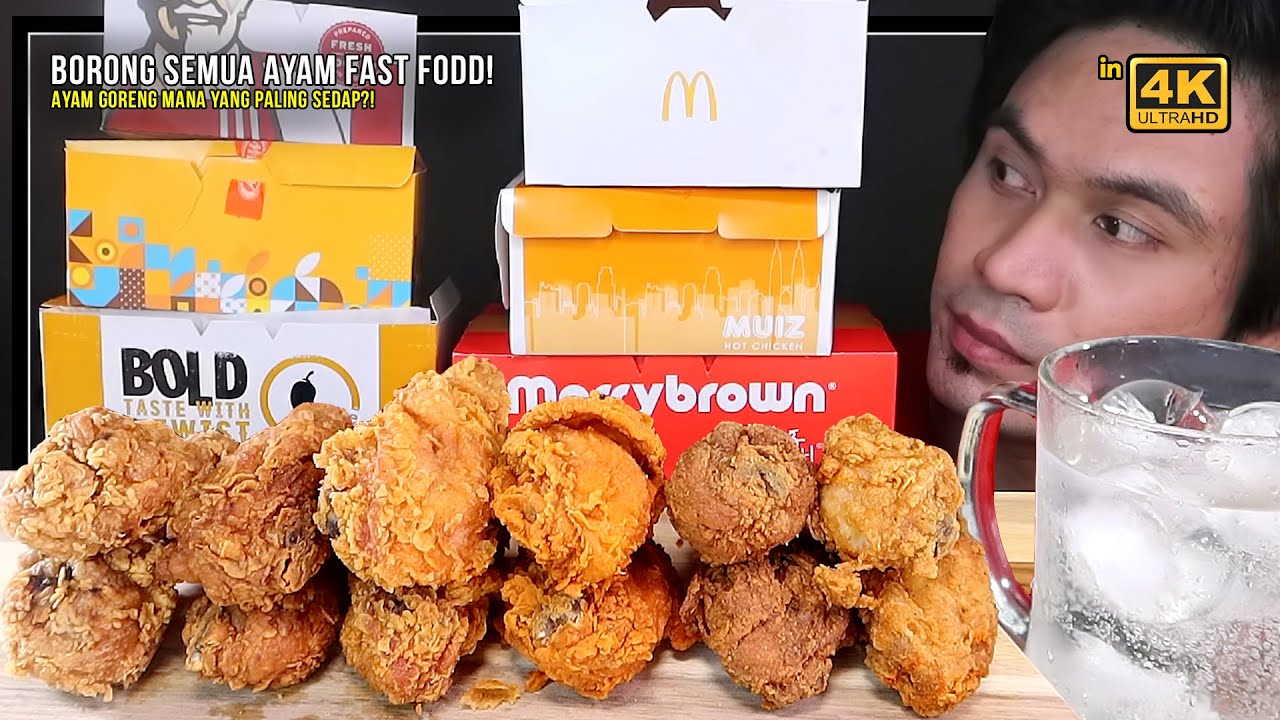 borong semua AYAM GORENG Fast Food (Mukbang Malaysia) MUIZ, MCD, KFC, TEXAS CHICKEN, MARRYBROWN, A&W