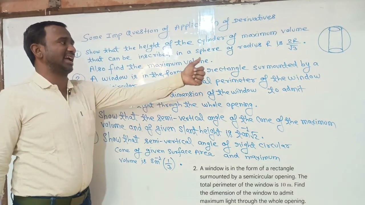 Imp questions of Application of derivatives(Class-12) Part-I