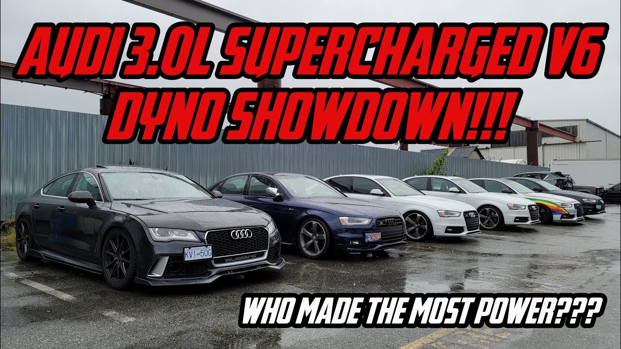 Мы провели динамометрические испытания 6 различных двигателей Audi 3.0L Supercharged V6!!!