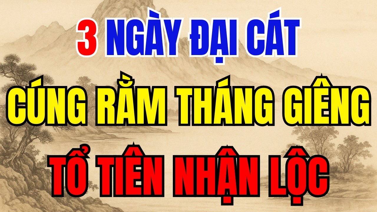 3 Ngày Vàng Cúng RẰM THÁNG GIÊNG Năm Bính Ngọ 2026, Chọn ĐÚNG Ngày Linh Thiêng - TỔ TIÊN NHẬN LỘC