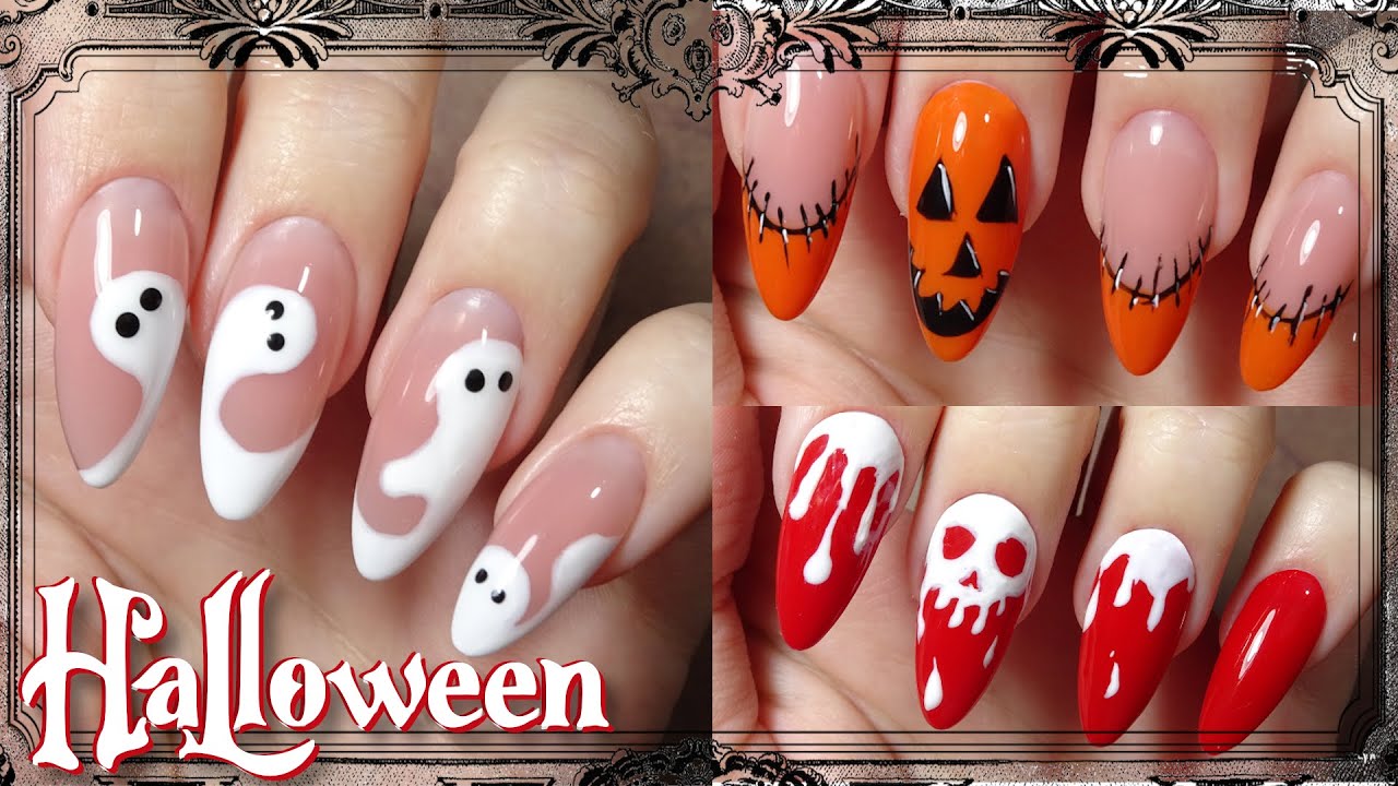 3 Idées de NAIL ART FACILES pour HALLOWEEN 🎃🕷