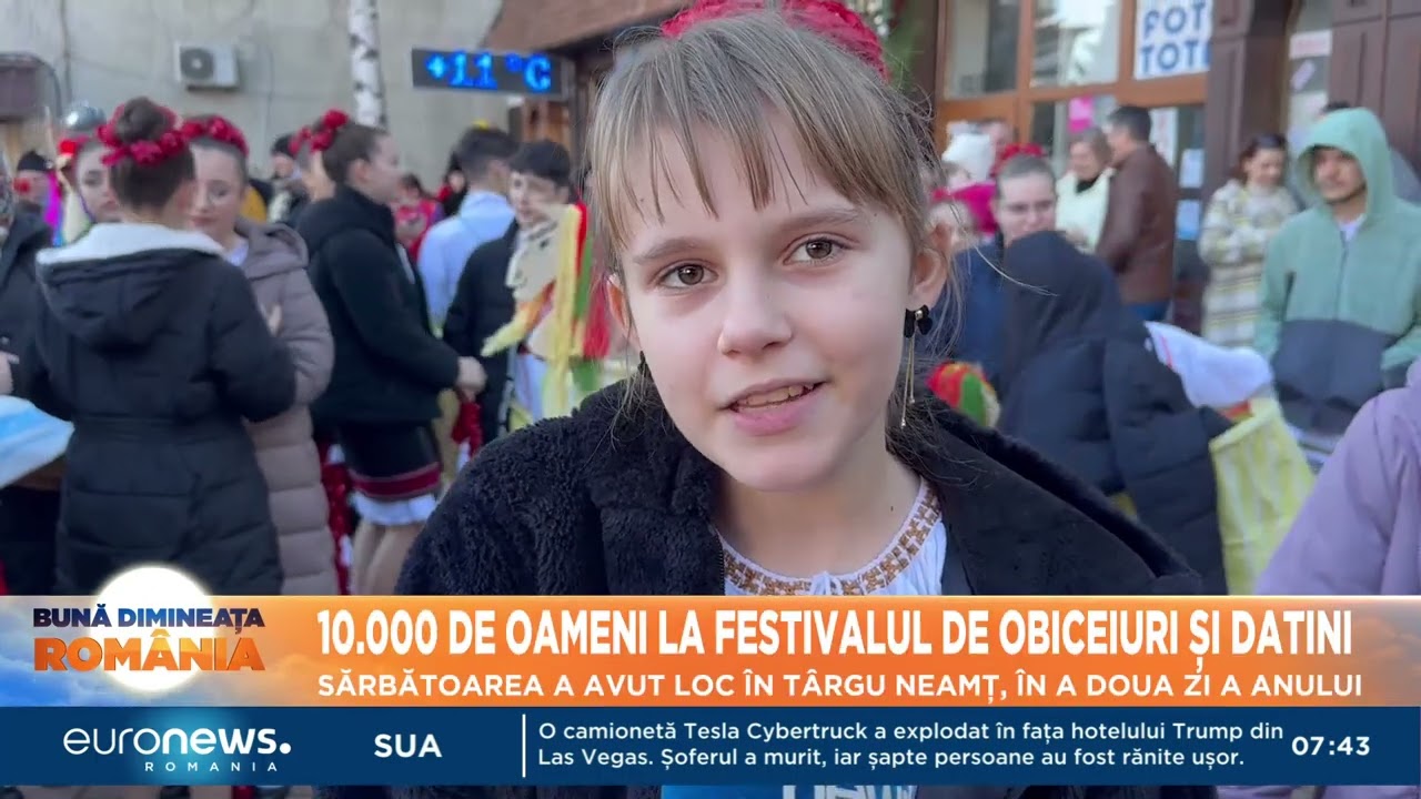 Festivalul de Obiceiuri și Datini de Anul Nou la Târgu Neamț. Tradiții și veselie pentru spectatori