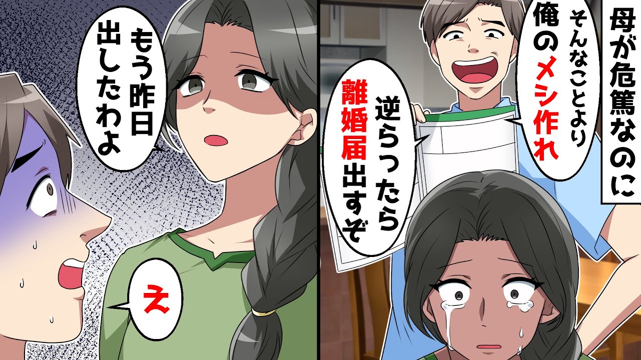 夫「俺のご飯が先！じゃなきゃ離婚な」と言われ→もう提出済みだと伝えた結果…