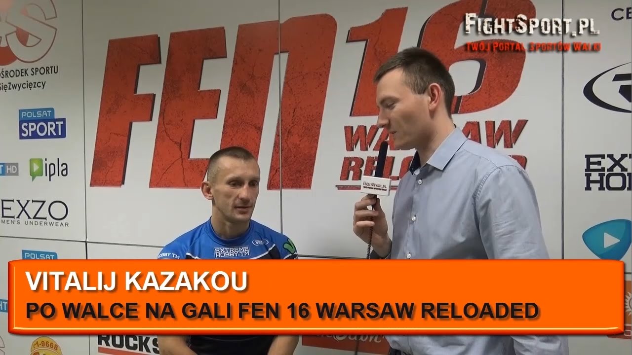 Vitaliy Kazakov po walce na gali FEN 16 Warsaw Reloaded
