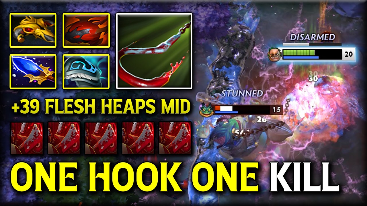 ULTRA AGGRESSIVE MID Pudge One Hook Instant Kill Facing Against Combo GOD Invoker 7.40c DotA 2