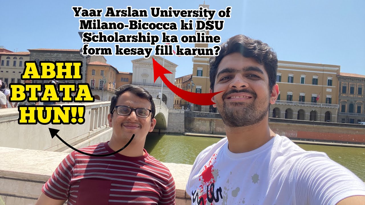 DSU Scholarship Online Application Procedure for University of Milano-Bicocca | Study in Italy