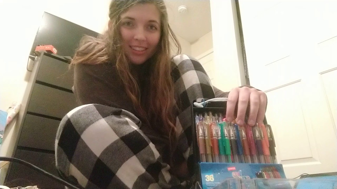 Relaxing Gel Pens ASMR (Minimal Whispering)