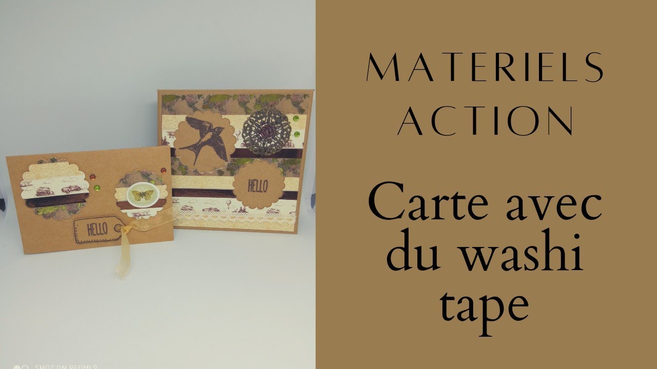 2 cartes avec du washi