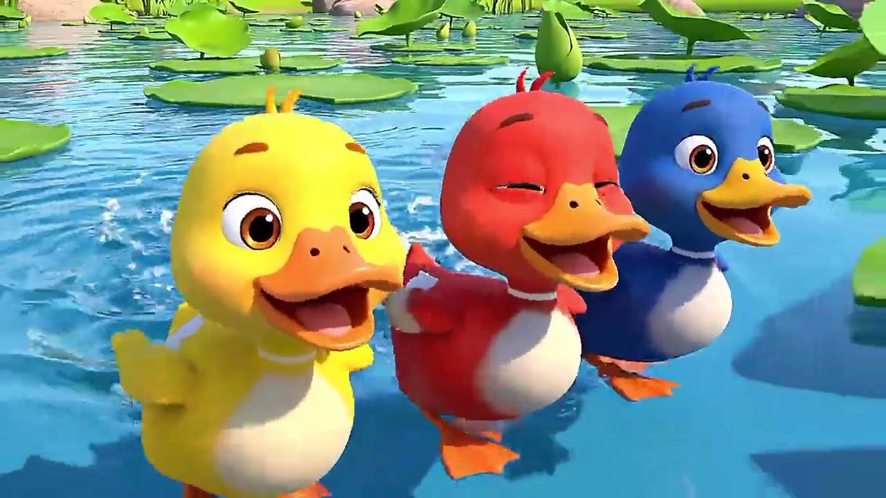 "5 Little Ducks: The Adorable Journey of Quacking Fun! 🦆💖 | Sing-Along Adventure!"