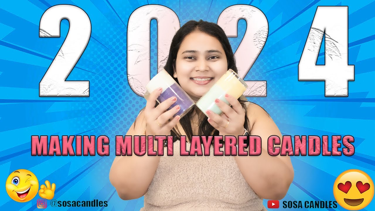How to Make LAYER Soy Wax Candles | Multicolored Soy Wax Candles at Home #candlemakingathome