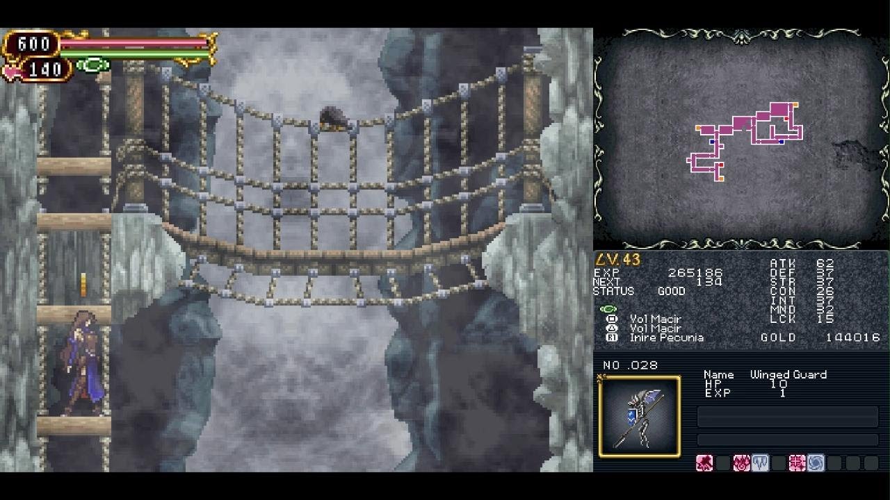 Castlevania: Order Of Ecclesia - Quickest Way To Get Gold (Tymeo Mountains Candle Jump Trick)