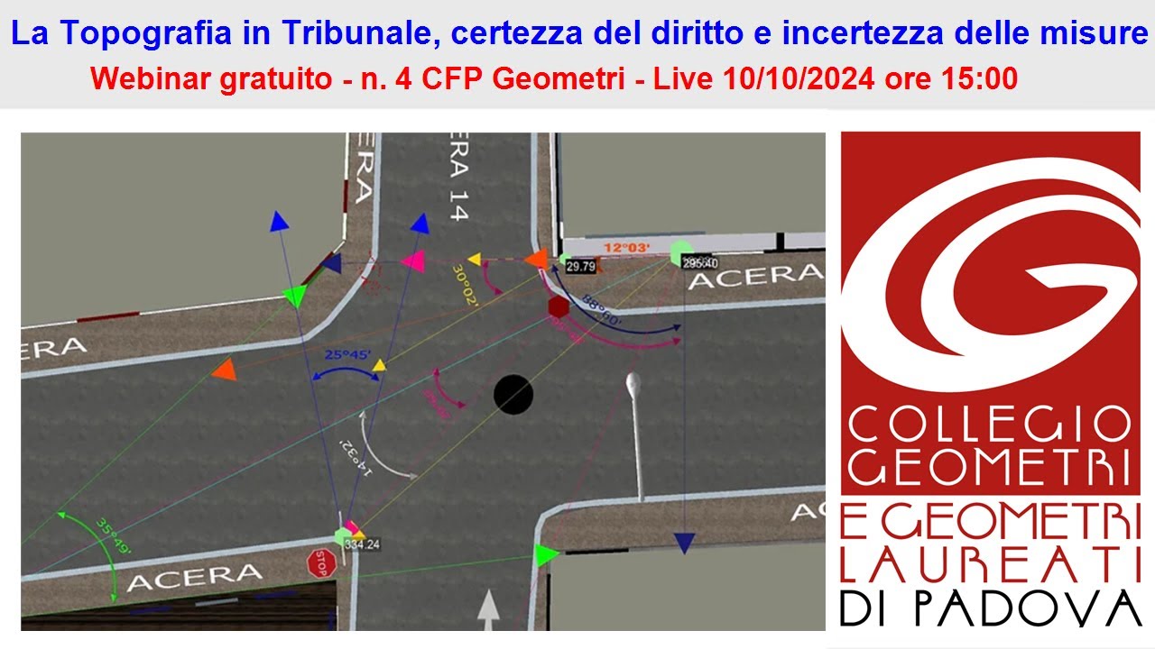 La Topografia in Tribunale, certezza del diritto e incertezza delle misure