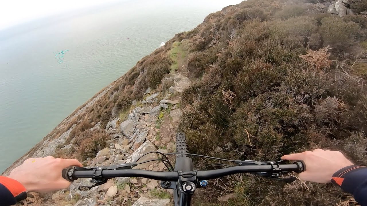 HEAVILY EXPOSED MTB TRAIL ON THE EXMOOR COAST - HARDTAIL HATED IT