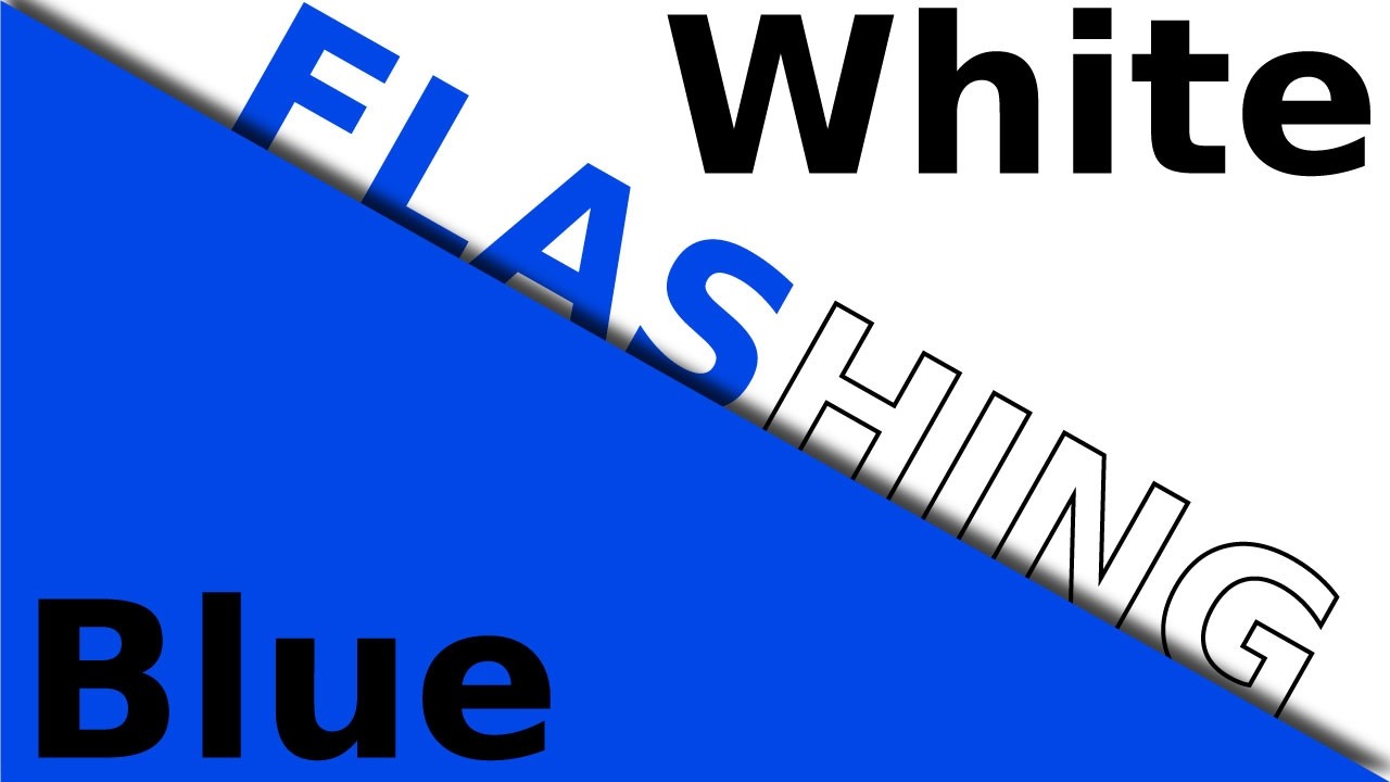 White & Blue Flashing Screen Effect 4K
