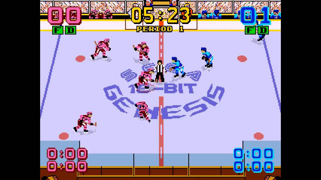 Mario Lemieux Hockey ... (Sega Genesis) Gameplay