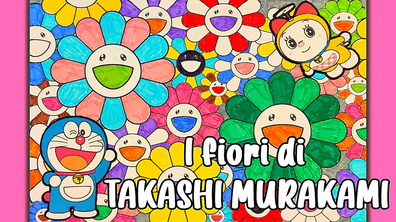 🌺😃🌻 Laboratorio sui FIORI SORRIDENTI di TAKASHI MURAKAMI - Arte Contemporanea Giapponese SUPERFLAT 🎎
