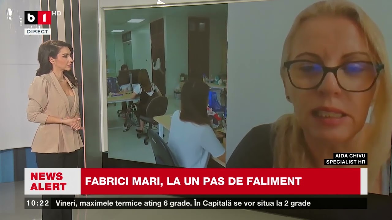 CONCEDIERI MASIVE LA FABRICILE DIN ȚARĂ  AIDA CHIVU, SPECIALIST HR, DESPRE SITUAȚIA PRECARĂ_Știri B1
